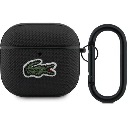Lacoste Petit Pique Croc Logo Patch Pouzdro pro AirPods 4 černé