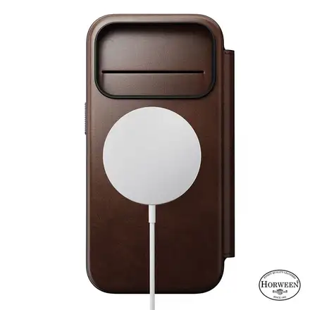 Nomad pouzdro Modern Leather Folio Magsafe pro iPhone 17 Pro - Rustic Brown