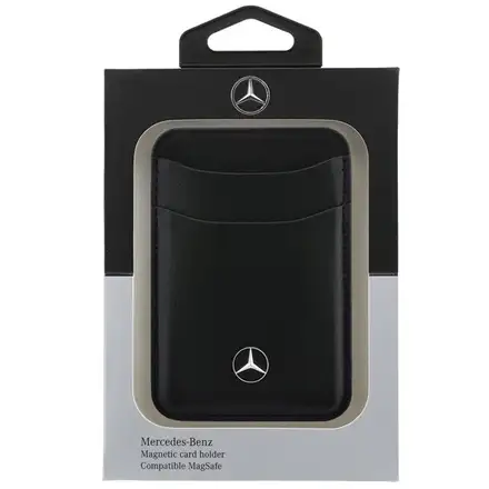 Mercedes PU Leather MagSafe Card Holder Peněženka černá