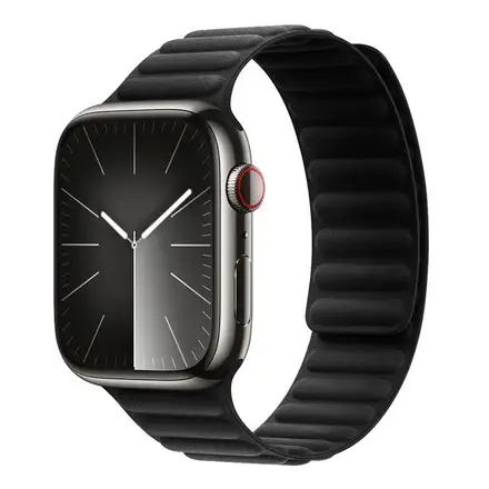 Devia řemínek Deluxe Magnetic Fiber Watch Band 44/45/46mm - Black
