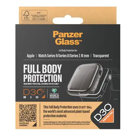 PanzerGlass ochranné sko Full Body pro Apple Watch 41mm-Clear