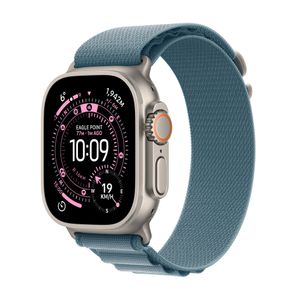 Apple Watch Ultra 3 GPS + Cellular 49mm Přírodní titan se světle modrým alpským tahem - Střední