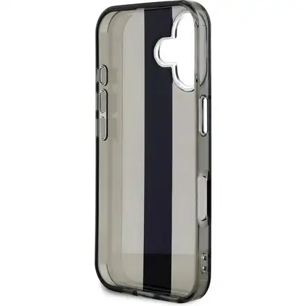 Karl Lagerfeld IML Stripe Logo kryt iPhone 16 černý