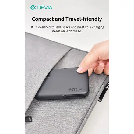 Devia powerbank Extreme Speed   Series Magnetic with Bracket 10.000 mAh 22.5W-Gray