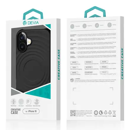Devia kryt Ripple Magnetic Shockproof TPU Case pro iPhone 16 - Blue