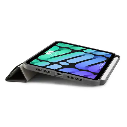 Pipetto pouzdro Origami Pencil Case pro iPad mini 6 2021/A17 Pro 2024 - Dark Grey