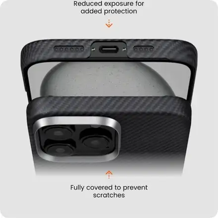 Pitaka kryt Ultra-Slim Case pro iPhone 16 Pro Max - Black/Grey Twill