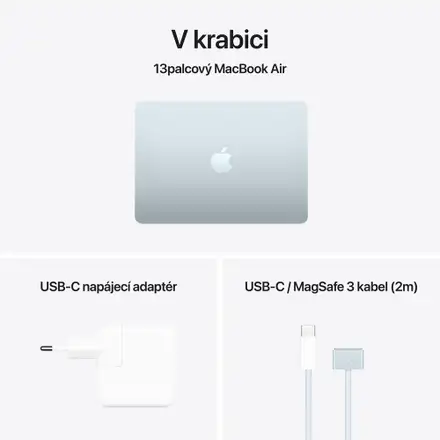 MacBook Air 13"Apple M4 10core CPU 10core GPU 16GB 512GB Blankytně modrý CZ