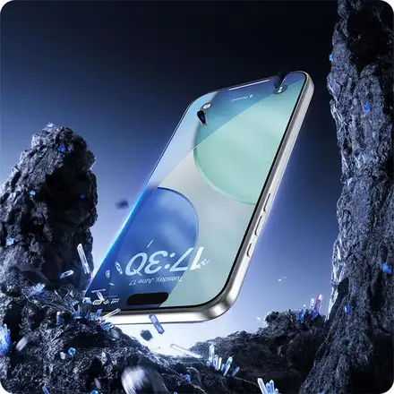 Devia ochranné sklo Van Series Crystal Diamond pro iPhone 17 Pro Max - Black Frame
