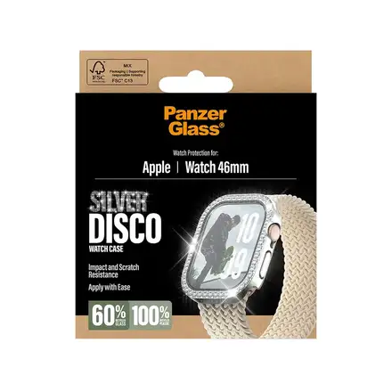 PanzerGlass ochranné sko Disco pro Apple Watch 10/11 46mm - Bing Silver