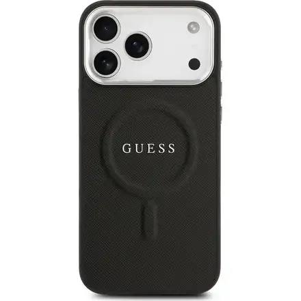 Guess PU Saffiano MagSafe kryt iPhone 17 Pro Max černý