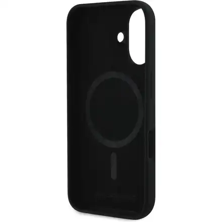 Karl Lagerfeld Liquid Silicone Karl Head MagSafe kryt iPhone 16 černý