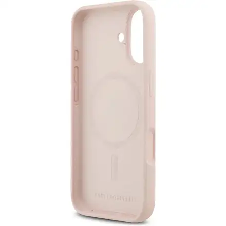 Karl Lagerfeld Liquid Silicone Karl and Choupette MagSafe kryt iPhone 17 růžový