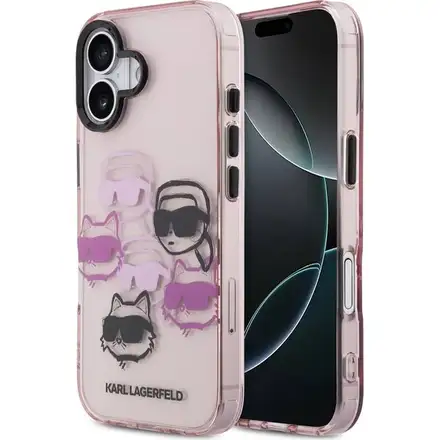 Karl Lagerfeld IML Multi K&CH Heads kryt iPhone 17 růžový