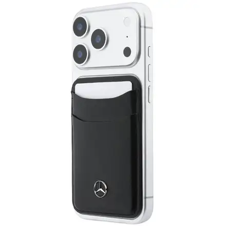Mercedes PU Leather MagSafe Card Holder Peněženka černá