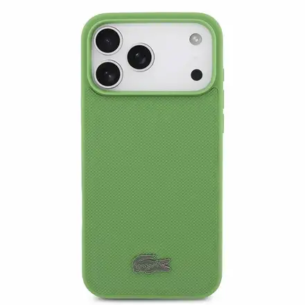 Lacoste PVC Iconic Petit Pique Metal MagSafe kryt iPhone 18 Pro Max zelený