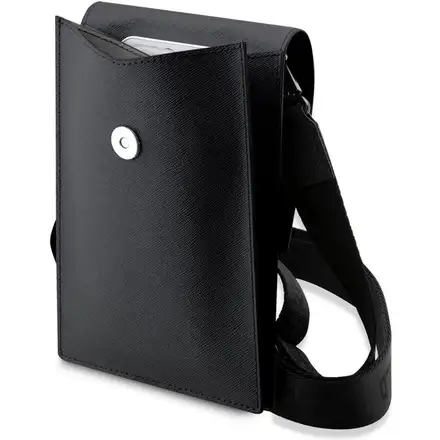 Karl Lagerfeld Saffiano Metal Logo NFT Brašna na Telefon černá