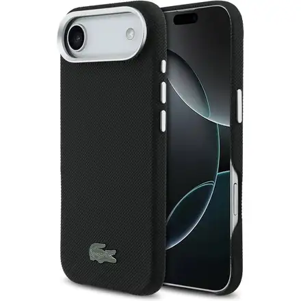 Lacoste Iconic Petit Pique Metal Logo MagSafe kryt iPhone Air černý