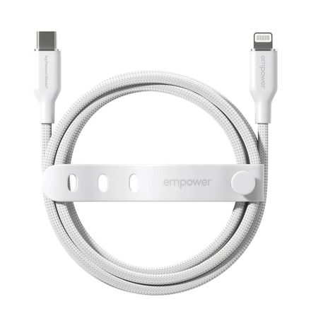 PanzerGlass kabel EMPOWER Racing USB-C/Lightning 1,2 m - bílý