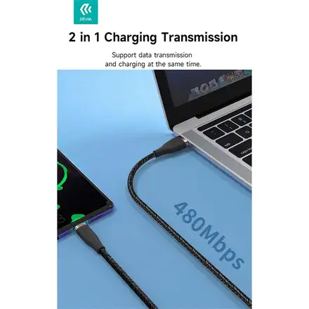 Devia kabel USB-A to USB-C Star Series Cable 1.2m - Black
