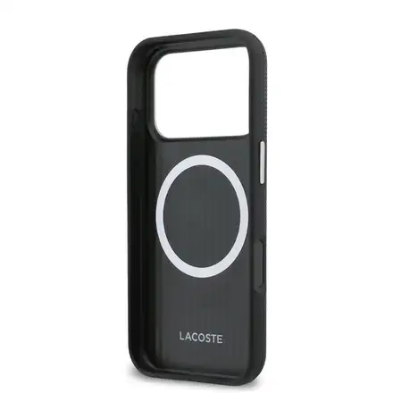Lacoste PVC Petit Pique Semi Wrap MagSafe pro iPhone 17 Pro Max modrý