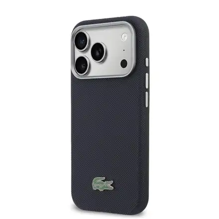 Lacoste PVC Petit Pique Semi Wrap MagSafe pro iPhone 17 Pro Max modrý