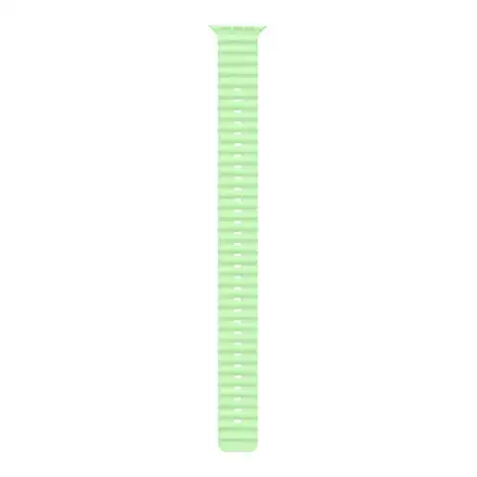Apple Watch 49mm Neon Green Ocean Band Extension - Natural Titanium Finish