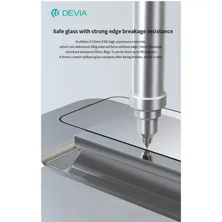 Devia ochranné sklo Van Series Anti-Static pro iPhone 16 Pro - Black Frame