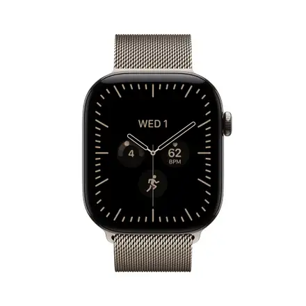 Apple Watch Series 12 GPS + Cellular 46mm Přírodní titan s přírodním milánským tahem - S/M