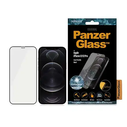 PanzerGlass ochranné sklo Friendly Case AB pro iPhone 12/12 Pro-Black Frame