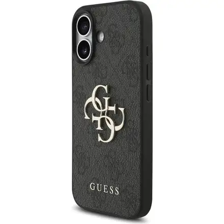 Guess PU 4G Metal Logo Strap kryt iPhone 17 černý
