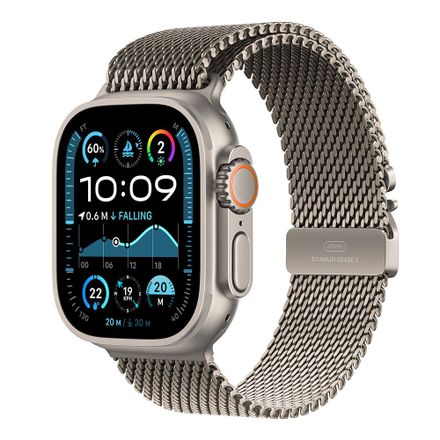 Apple Watch Ultra 2 GPS + Cellular 49mm Natural Titanium Case with Natural Titanium Milanese Loop-S *Rozbaleno*