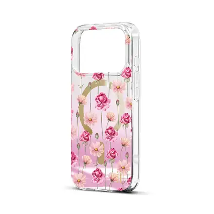 iDeal Fashion Mirror Case MagSafe iPhone 17 Pro/18 Pro Rose Blush Floral
