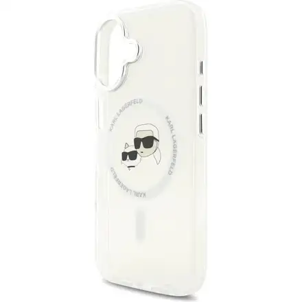 Karl Lagerfeld IML K&CH Heads Metal Frame MagSafe MagSafe kryt iPhone 17 průhledná