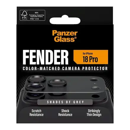 PanzerGlass Fender Camera Protection pro iPhone 18 Pro-Shades of Gray