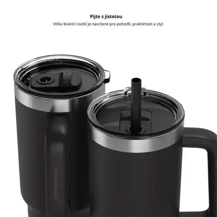 HidrateSpark PRO 2 - chytrý termohrnek, 887 ml, černý