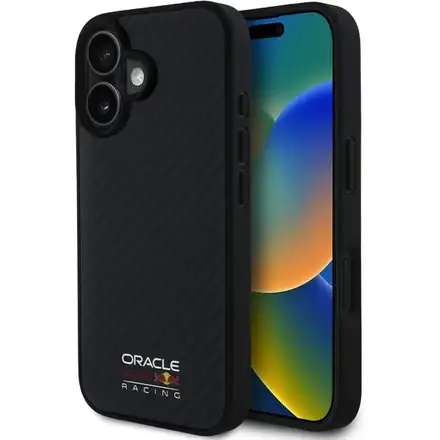 Red Bull Carbon Shiny MagSafe Zadní Kryt pro iPhone 16 černý