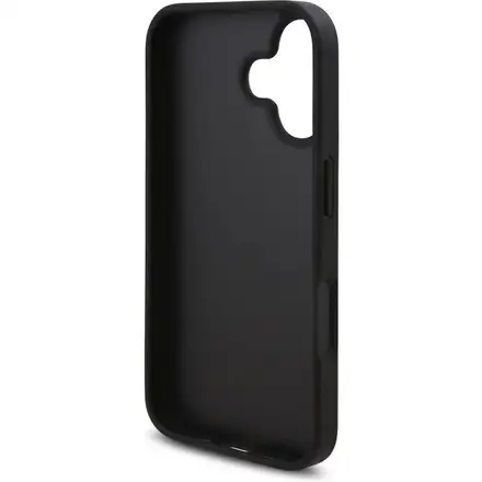 Karl Lagerfeld PU Saffiano Karl and Choupette kryt iPhone 16 černý