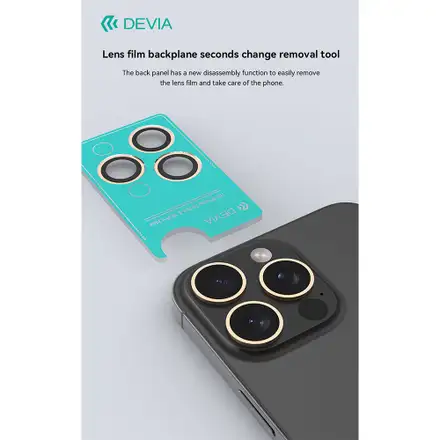 Devia Peak Series Lens Protector pro iPhone 16 Pro/16 Pro Max - Titanium Gray