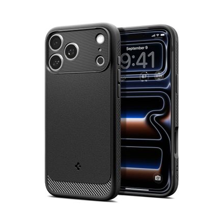 Spigen kryt Rugged Armor MagFit pro iPhone 17 Pro/18 Pro - Matte Black