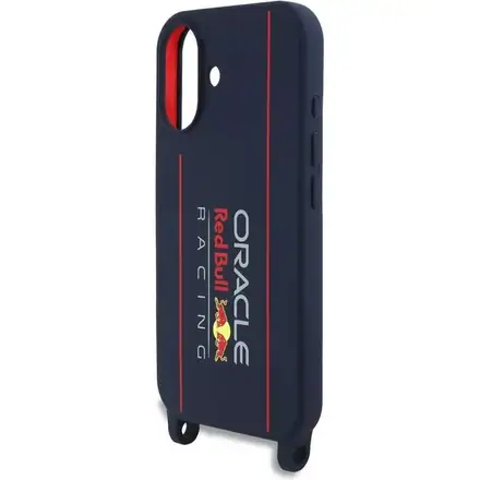 Red Bull Silicone Vertical Logo MagSafe Zadní Kryt + Crossbody popruh pro iPhone 16 modrý