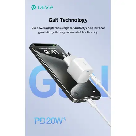 Devia síťová nabíječka Extreme Speed Mini PD Quick Charger 20W - White