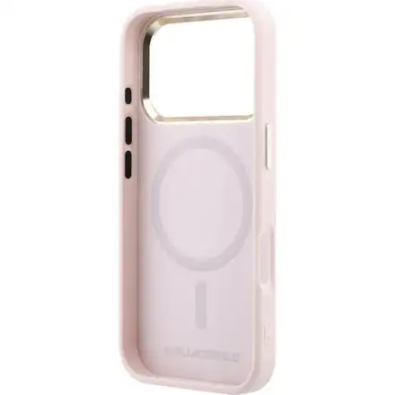 Karl Lagerfeld PU Perforated Monogram MagSafe MagSafe kryt iPhone 17 Pro růžový