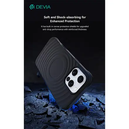 Devia kryt Ripple Magnetic Shockproof TPU Case pro iPhone 16 - White