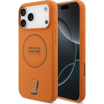 Red Bull Silicone Blue Ring MagSafe Zadní Kryt pro iPhone 17 Pro Max oranžový