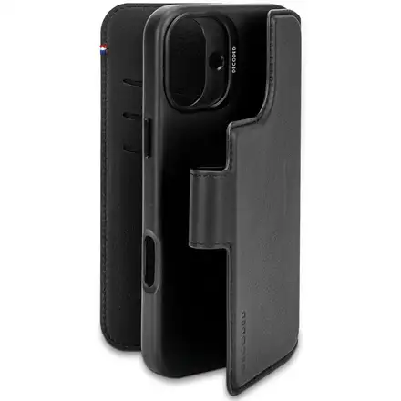 Decoded pouzdro Leather Detachable Wallet MagSafe pro iPhone 16 Plus - Black