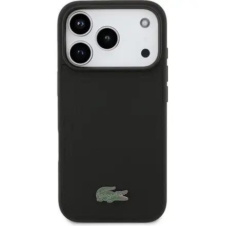Lacoste Iconic Petit Pique MagSafe kryt + peněženka iPhone 17 Pro černý