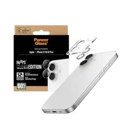 PanzerGlass ochranné sklo Hoops pro iPhone 17/16/16 Plus - Clear