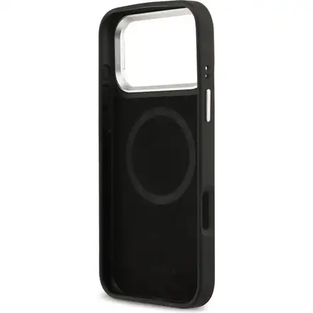 Lacoste Iconic Petit Pique Camera Stand MagSafe kryt iPhone 17 Pro Max černý