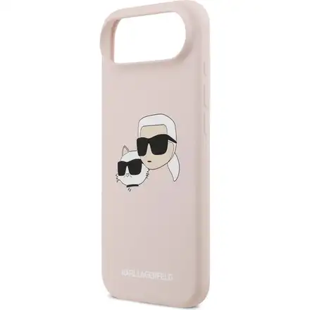 Karl Lagerfeld Liquid Silicone Double Heads MagSafe kryt iPhone Air růžový